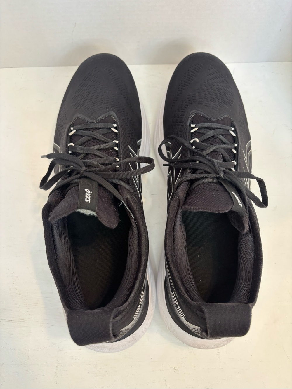 ASICS GEL-Nimbus 25 black and white athletic shoes men’s size US 15 - Picture 5 of 9